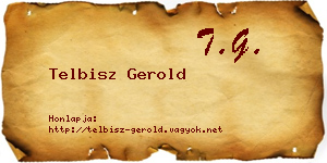 Telbisz Gerold névjegykártya